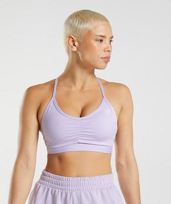 Gymshark Ruched Sport Bh Dam Lila | SE 2832ILH